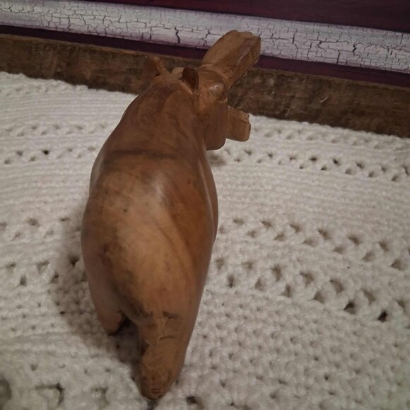 WOODEN HIPPOPOTAMUS - Picture 5 of 6